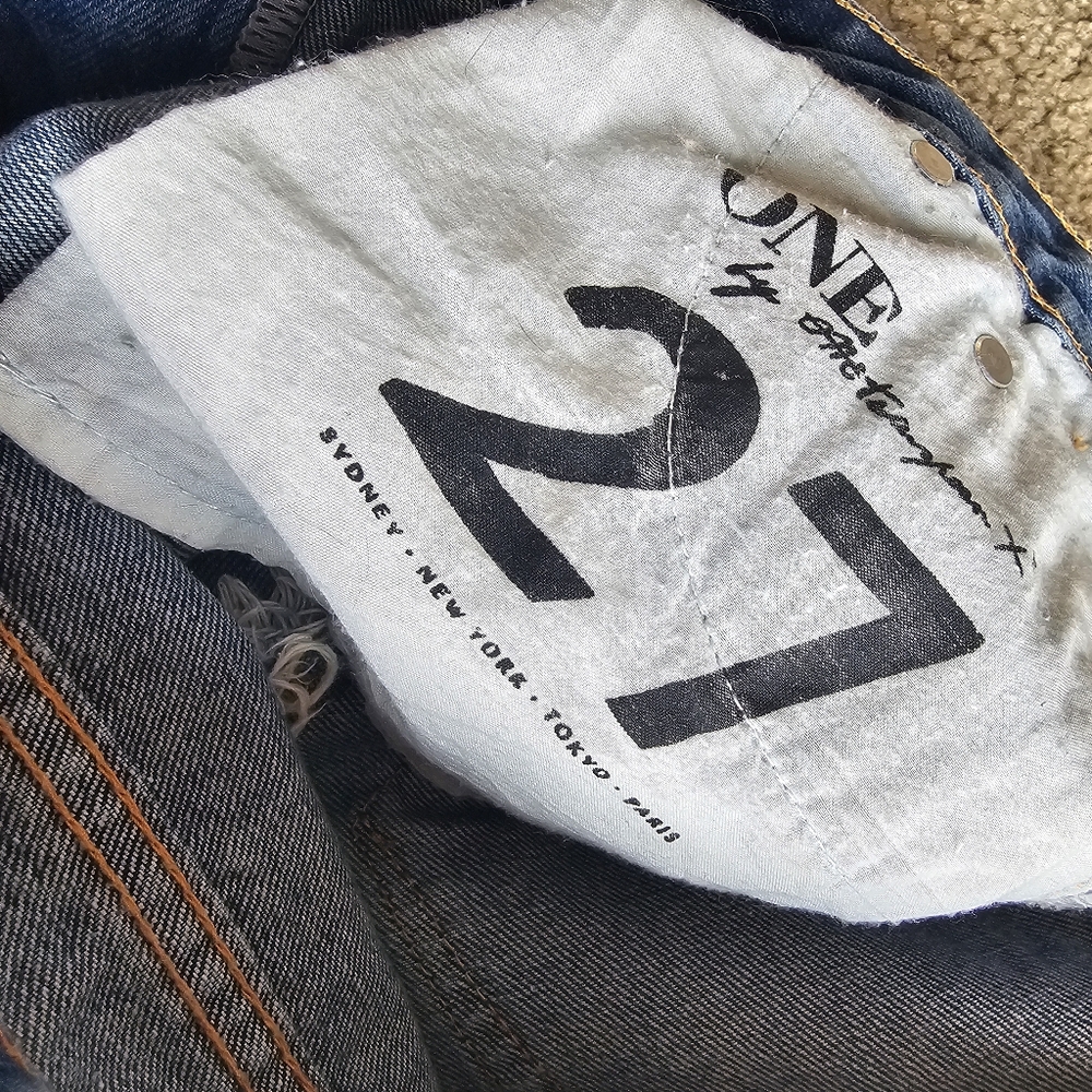 One By One Teaspoon Size 27 Trashed Freebirds Distressed Ripped Skinny Jeans - Picture 7 of 10
